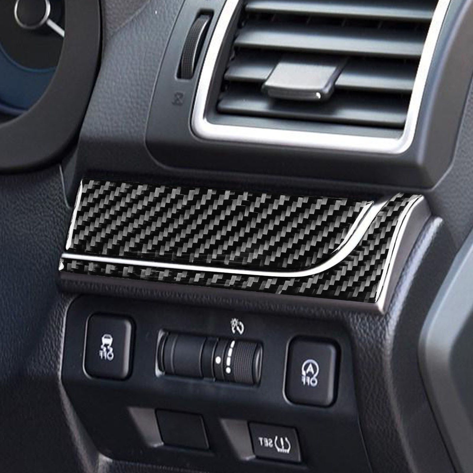 2Pcs Real Carbon Fiber Dashboard Cover Trim For Subaru WRX STI 2015-2021 RHD