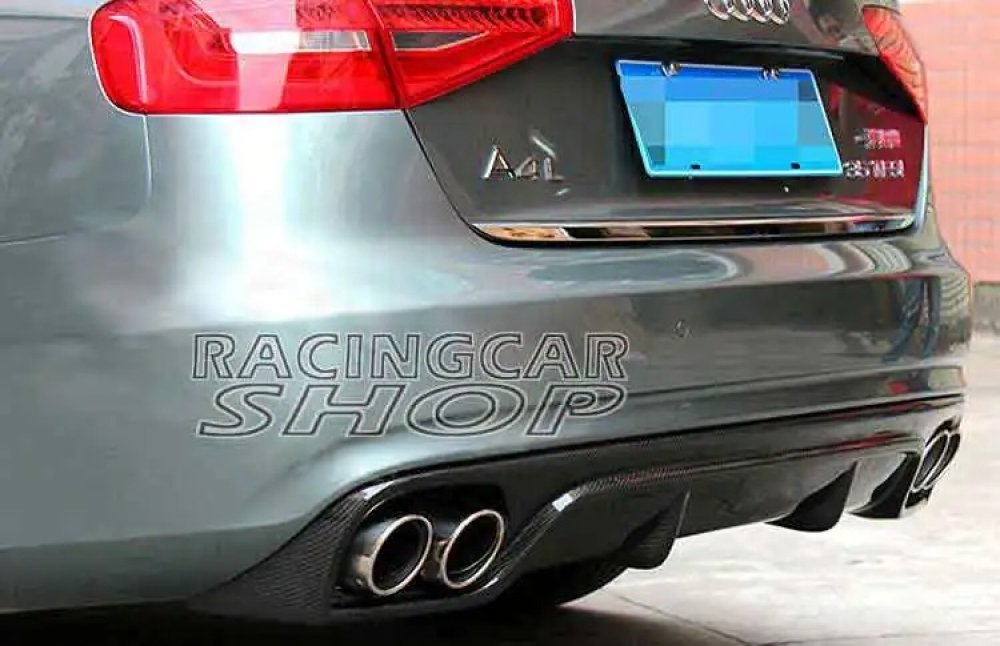R STYLE Carbon Fiber Rear Diffuser Spoiler For AUDI A4 A4L B9 2013UP  A017