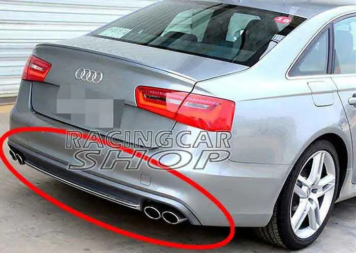 UNPAINTED  S Style High Quality PU Rear Diffuser Fit For Audi A4 B8 standard Bumper 2008-2012  A022F