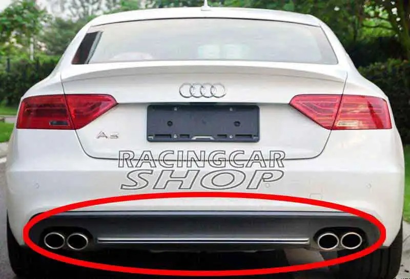 UNPAINTED  Sline Style High Quality PU Rear Diffuser Fit For Audi A5 4door Non-Sline Bumper 2012-2016  A037F