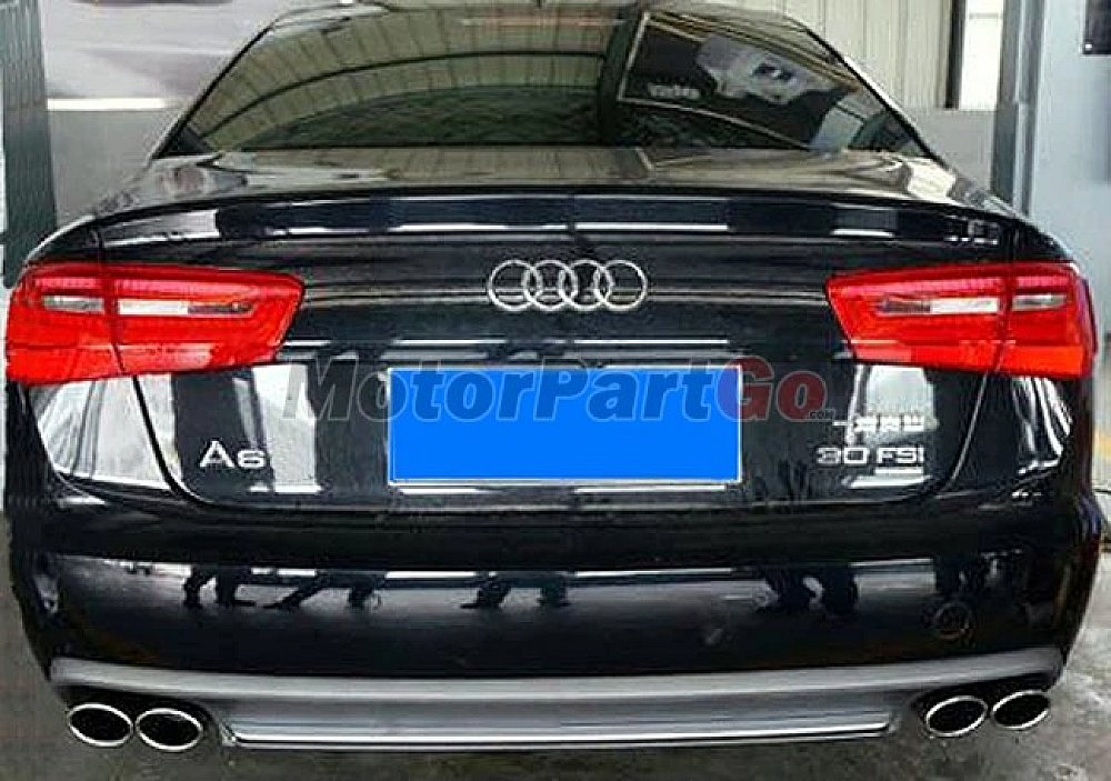 S Style High Quality PU Rear Diffuser Fit For Audi A6 Non-Sline Bumper 2012UP  A043F