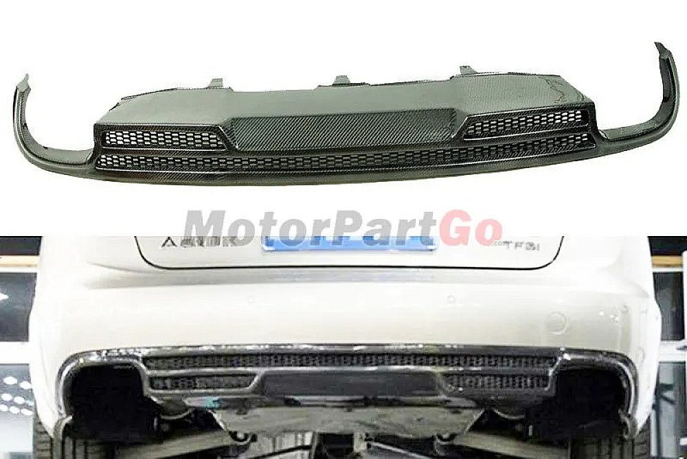 A Style Real Carbon Fiber Rear Diffuser For AUDI A6 A6L C7 Normal Bumper 2013UP   A059