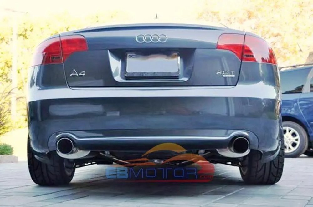 Sline Style Real Carbon Fiber Rear Lip Diffuser For Audi A4 S4 B7 Model 2006-2008  A062