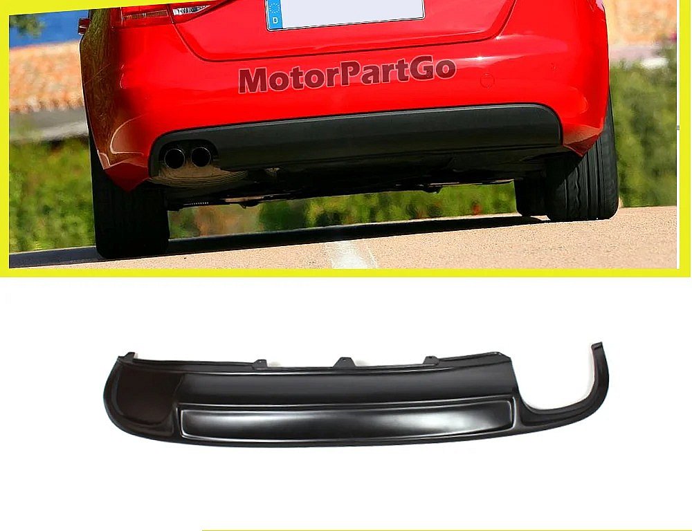 Car Style Car PU Rear Bumper Diffuser Lip Spoiler for Audi A4 B8 Standard Sedan 4 Door Only 2009 - 2012 A066F