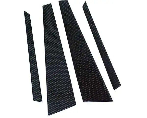 REAL CARBON FIBER DOOR PILLAR PANELS for AUDI A4 B6 B7  A076B