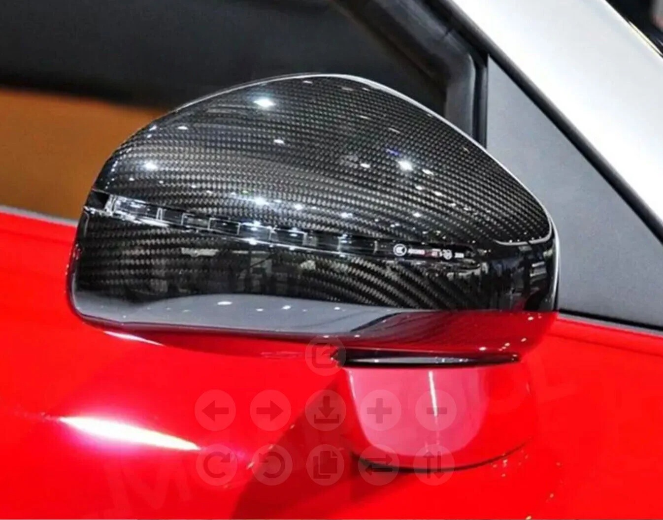 Real Carbon Fiber Mirror Cover 1Pair For  Audi AUDI TT TTS R8 MK2 8J 06-14