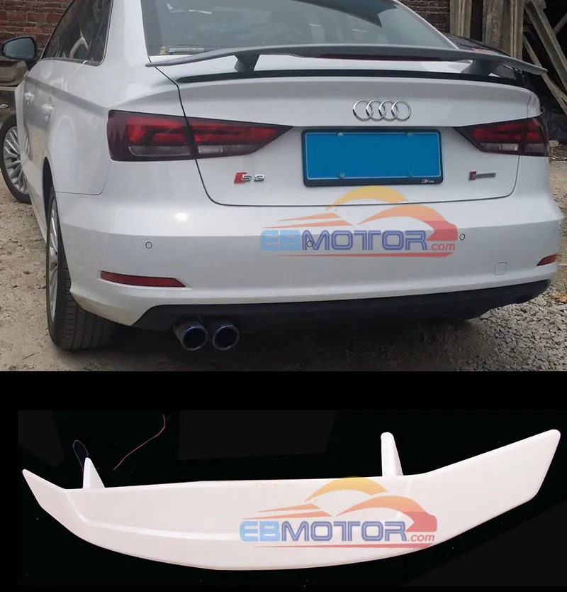Hot Sale ABS Primer unpainted Color A3 Rear Trunk Spoiler For A3 Spoiler With Light A095F