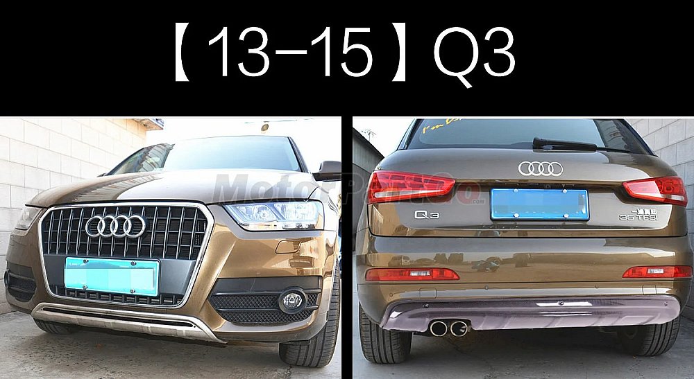 Real Carbon Fiber Rear Diffuser Lip For Audi  Q3    2013-2015 A096