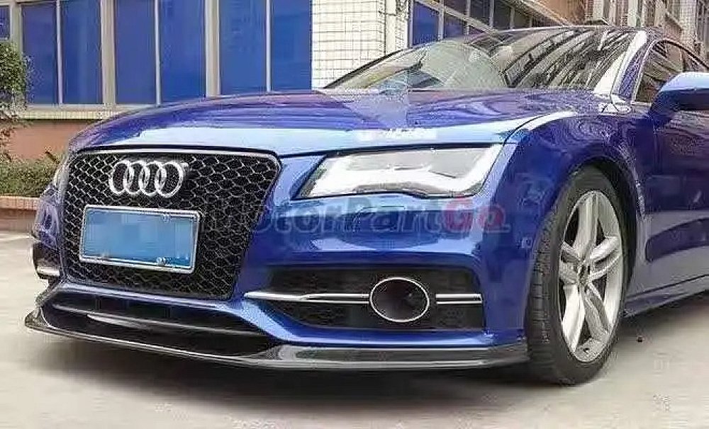 A7 S7 Real Carbon Fiber Front Bumper Lip Splitter Diffuser Lip Spoiler For Audi A7 S7  Sline 2013 - 2018   A107