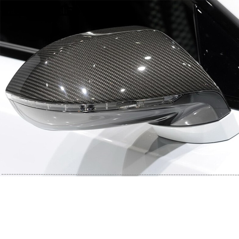 For Audi A7 4G 2010-2015 Real carbon fiber Mirror cover caps 1 pair
