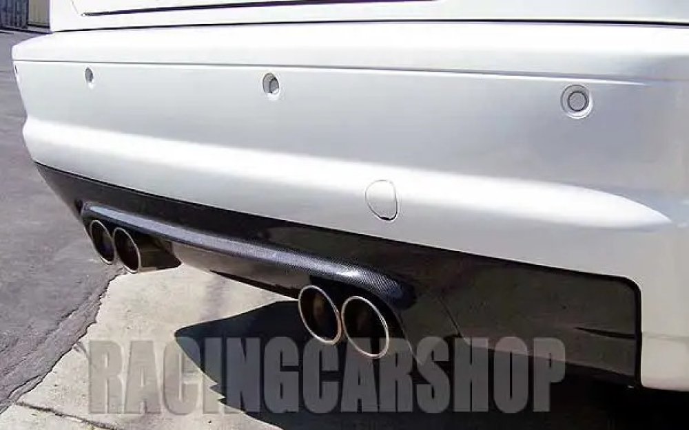 UNPAINTED CSL STYLE REAL CARBON FIBER REAR LIP DIFFUSER 4P EXHAUST for BMW 3-Series E46 M3 2001-2006 B009F