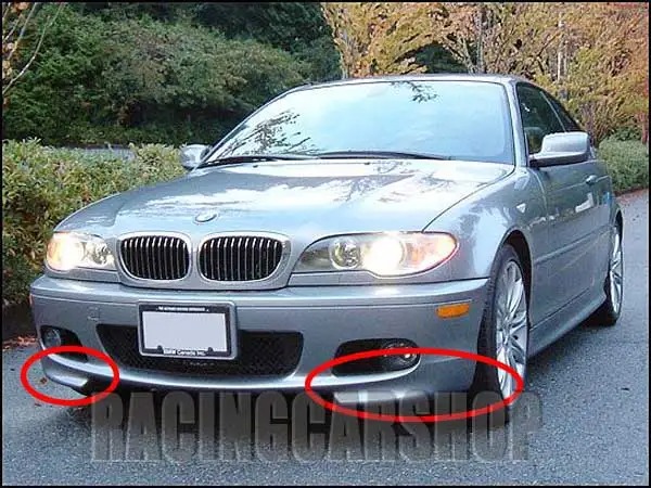 UNPAINTED FRONT LIP SPOILER SPLITTERS 1PAIR FIT FOR BMW E46 M-TECH 2D 4D 1998-2005 B013F