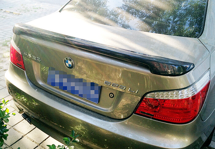 Real Carbon Fiber Trunk lip Spoiler Wing For BMW E60 5-Series M-Tech 2004-2010