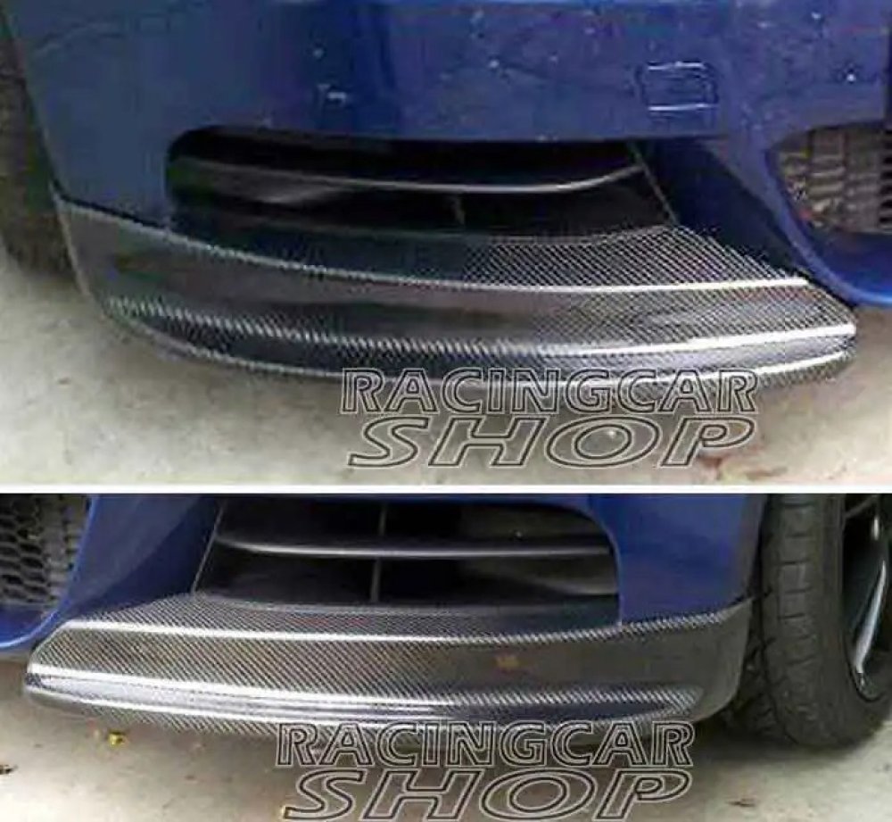 Real Carbon Fiber Front Spiltter spoiler Flaps Cupwings 1Pair For BMW E82 135i M tech Bumper 08-11 B044