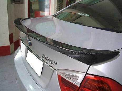 REAL CARBON FIBER TRUNK LIP SPOILER For BMW E90 3-SERIES 2006-2011