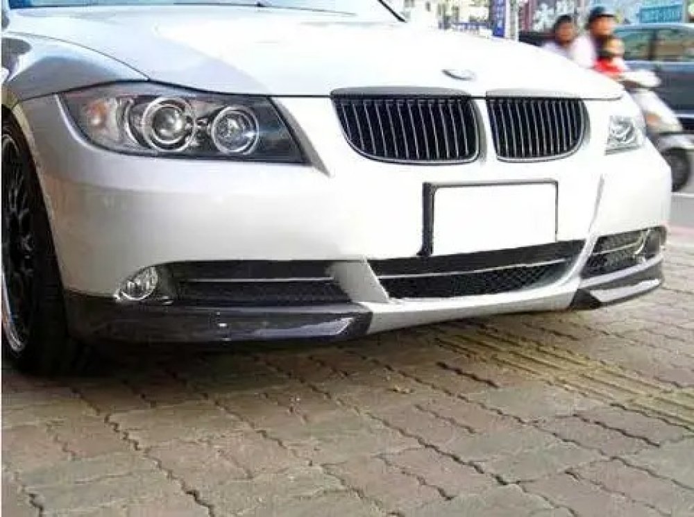 Real CARBON FIBER FRONT LIP SPLITTER SPOILER 1PAIR for BMW 4D 3 SERIES E90 E91 2006-2008 B067