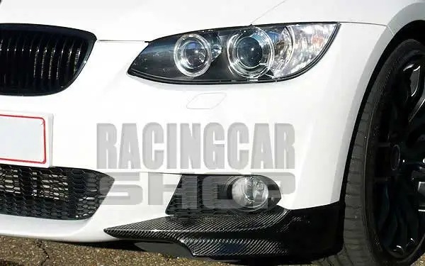 REAL CARBON FIBER FRONT LIP SPOILER SPLITTER 1PAIR for BMW 3-SERIES E92 E93 M TECH Msport front bumper 2006-2009  B088