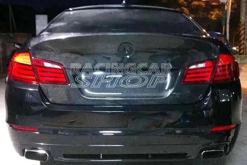 V STYLE 3K REAL CARBON FIBER REAR TRUNK FOR BMW 5-SERIES F10 F18 2011UP B096