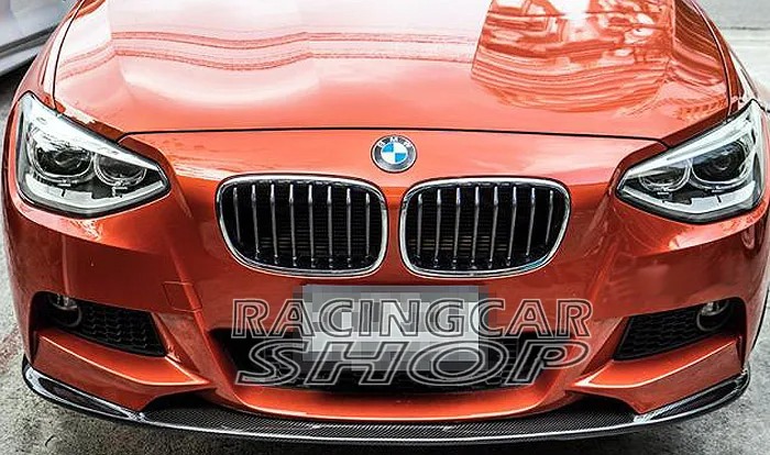 3D style Real CARBON FIBER FRONT LIP SPOILER for BMW F20 1-SERIES M TECH M SPORT BUMPER 11-14 B118