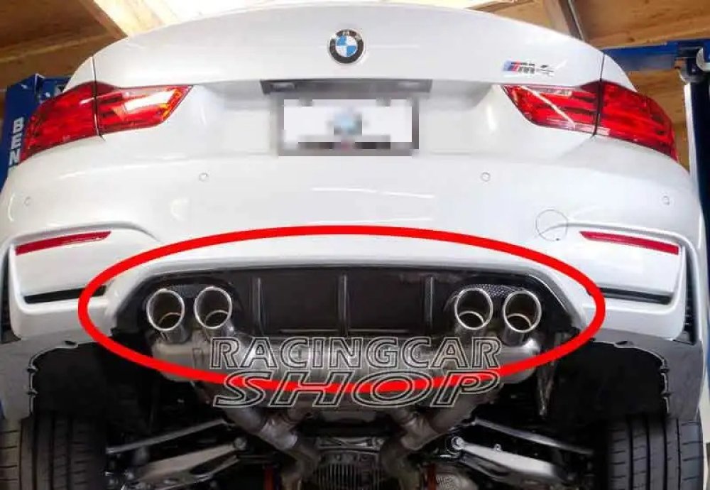 UNPAINTED P Style Rear Lip Diffuser Spoiler Apron For BMW F80 M3 F82 F83 F84 M4 F8X Bumper 2015UP B134F