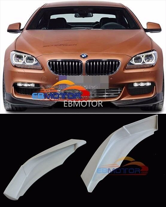 FIBER GLASS PRIMER Front Lip Splitter For BMW 6-Series F06 F12 M Sport 12-18