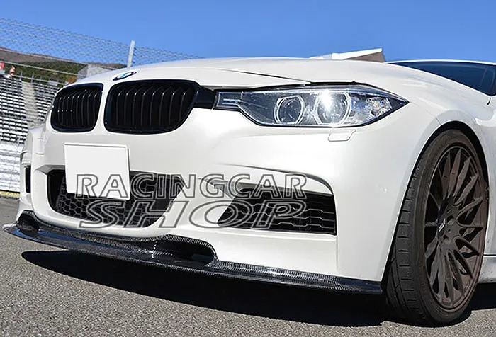 3D Style Real Carbon Fiber Front Lip Spoiler For BMW 3-Series F30 M-Sport M-Tech Bumper 2012UP B157