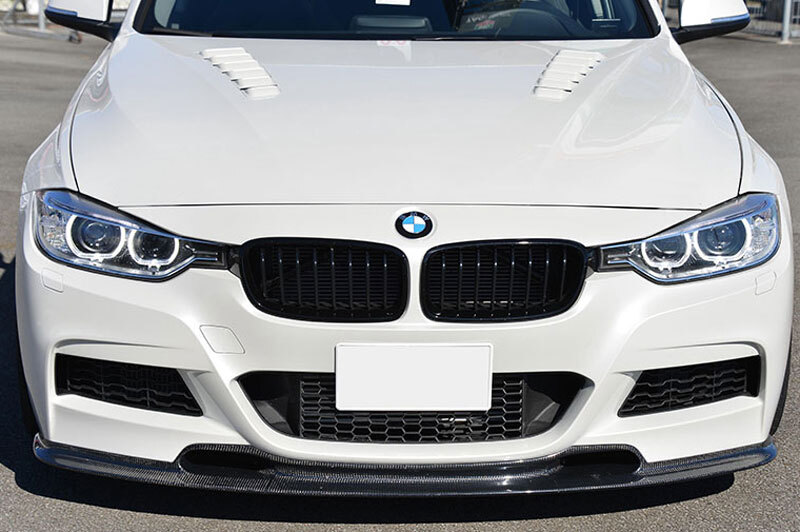 UNPAINT Fiber Glass Primer 3D Style Front Spoiler For BMW F30 M-Sport Bumper 12+