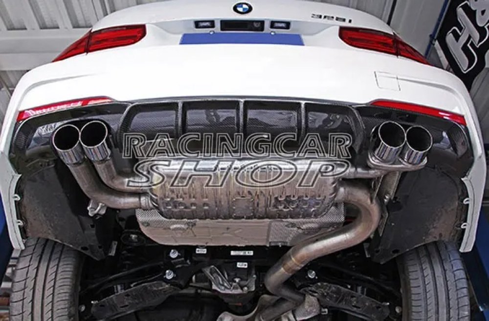 P Style Real CARBON FIBER REAR DIFFUSER 4pipes FOR BMW 3-Series F30 M-TECH M-Sport BUMPER 320i 328i 335i 2012UP B159