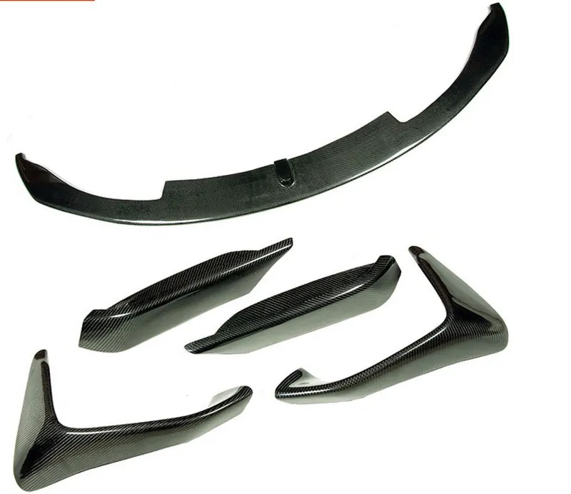 M P Stye Real Carbon Fiber Front Splitter Spoiler 5pcs/set For F80 M3 F82 F83 M4 Front Bumper 2014UP B165+B164+B207