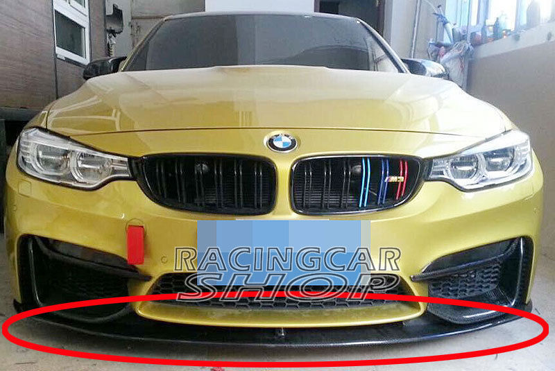 P Stye Real Carbon Fiber Front lip Splitter Spoiler For bmw F80 M3 F82 F83 M4