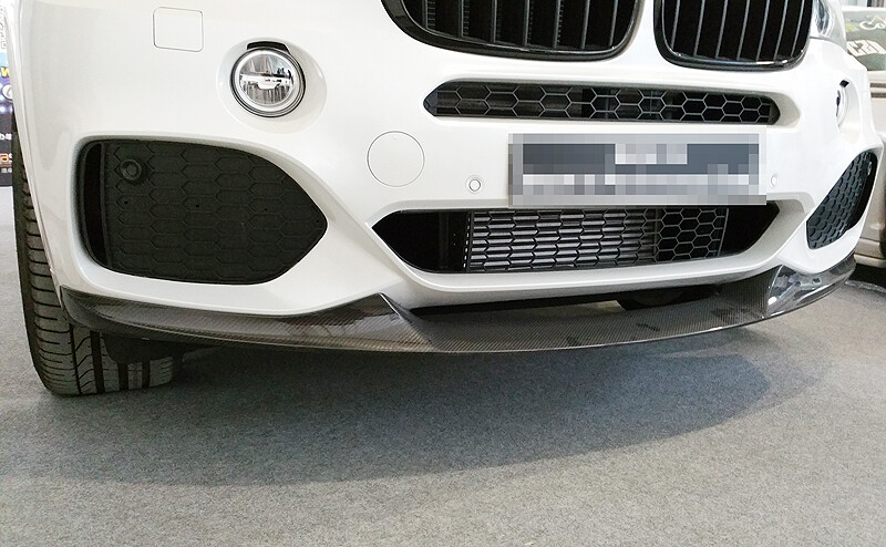 Real Carbon Fiber P Style Front Spoiler For BMW F15 X5 M-Sport Bumper 14UP