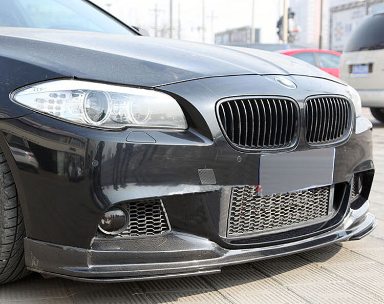 3D Style REAL CARBON FIBER FRONT LIP SPOILER 3pcs FOR BMW F10 M-TECH 532i 11-16