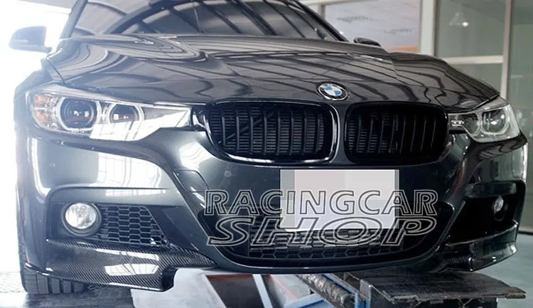 Real Carbon Fiber Front Lip Spoiler Splitters 1pair For BMW F34 GT Gran Turismo M-Sport Bumper 2014UP B185