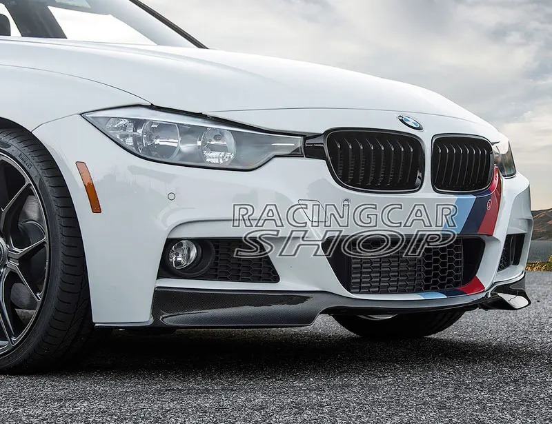 Real Carbon Fiber front spoiler for BMW 3-Series F30 M-tech M-Sport bumper 12-18