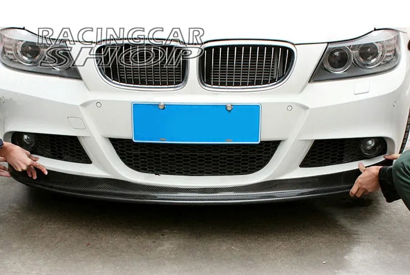 AK Style Real Carbon Fiber Front Lip Spoiler For Bmw 3-Series E90 E91 LCI M Tech MSport Bumper 2008-2011 B188