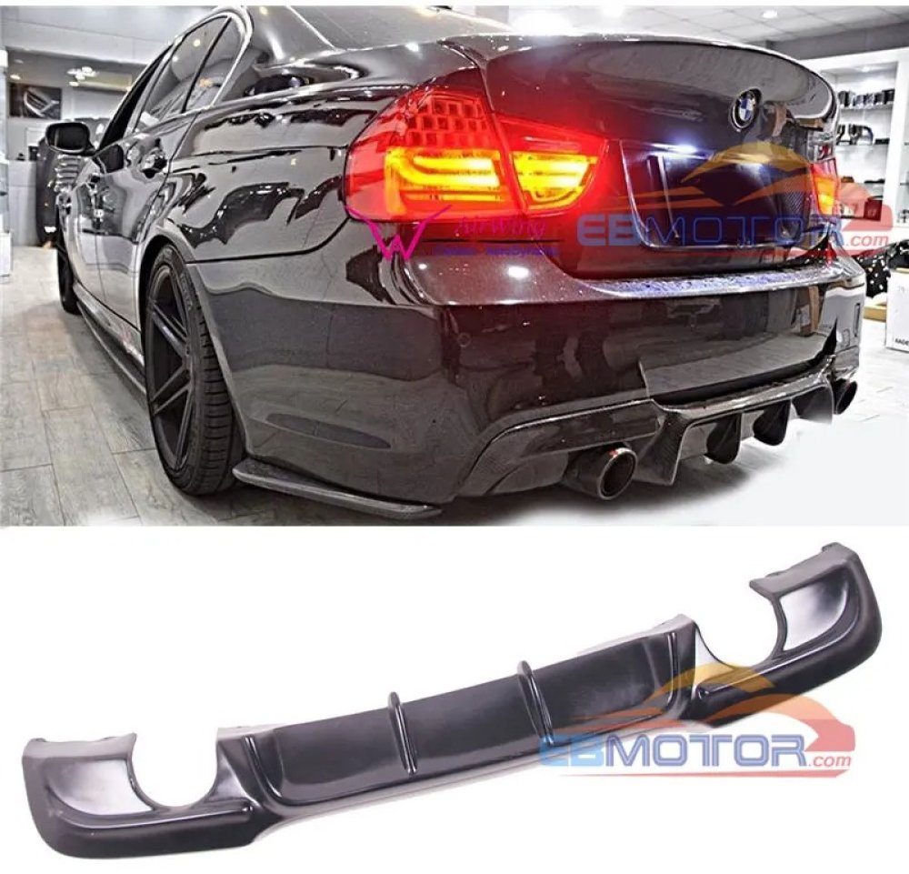 UNPAINTED Big Fins Rear Diffuser For BMW E90 3-Series 323i 325i 328i 335i Sedan 06-11 B197F