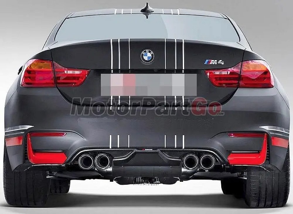 UNPAINTED AK Style Rear Lip Diffuser Quad For BMW F80 M3 F82 F83 M4 14UP  B198F