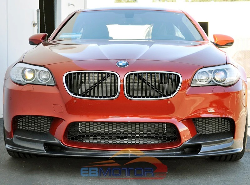 3D Style Real Carbon Fiber Front Lip Spoiler For BMW F10 5-Series M5 model 12UP