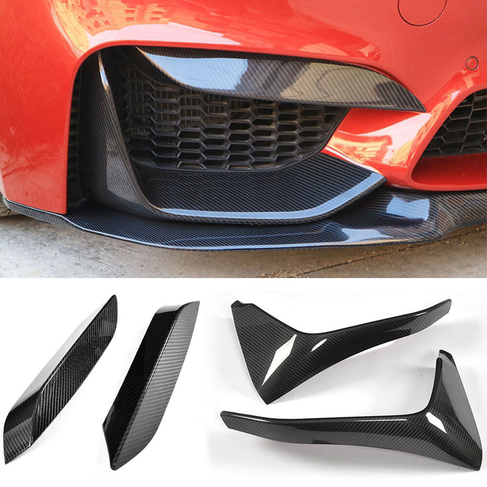 Real Carbon Fiber Front Bumper Splitter spoiler for BMW F80 M3 F82 F83 M4 14-19