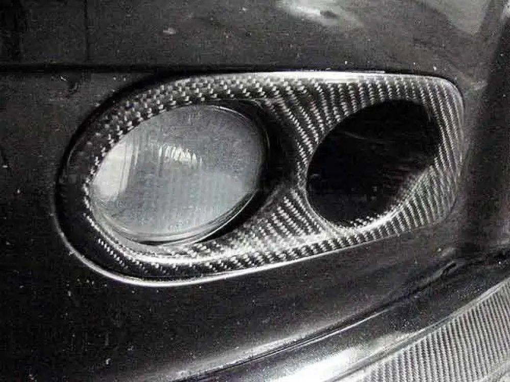 3K Real Carbon Fiber Fog-Light Cover Air Duct 1 PAIR for BMW E46 M3 Coupe & Convertible 01-07 B208