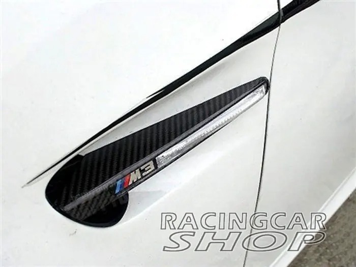 Real Carbon fiber Side Fender Vent Cover 1pair for BMW 3-Series E90 E92 E93 M3 2D 4D 08-13 B213