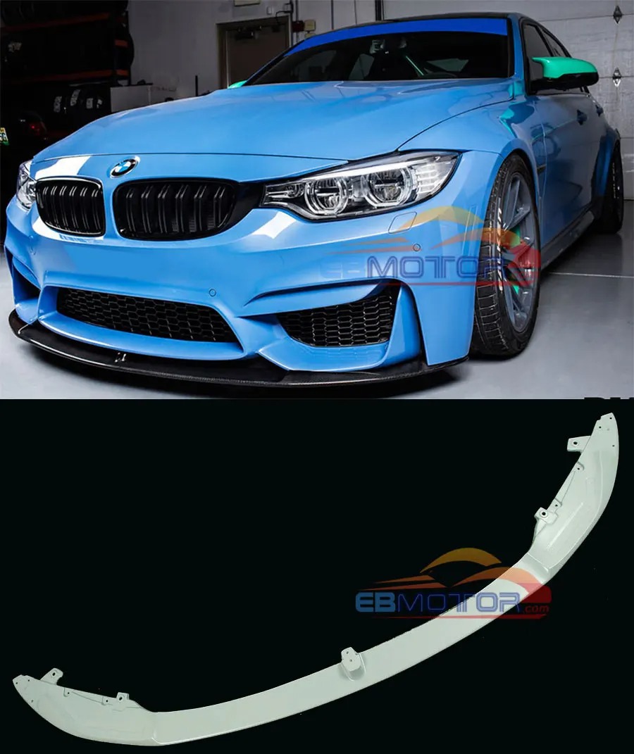 UNPAINTED M P Stye Front Lip Spoiler For F80 F82 F83 M3 M4 Bumper 2014UP B227F