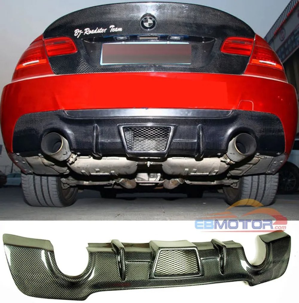 REAL CARBON FIBER REAR DIFFUSER SPOILER FOR BMW E92 E93 335i M-TECH 2008-2012 B228