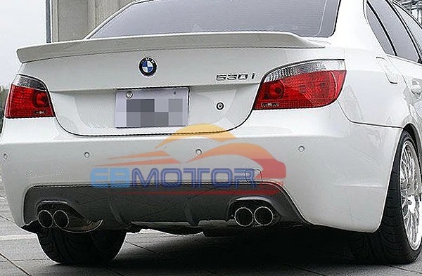 Real Carbon Fiber Rear Diffuser Quad Exhaust System For BMW E60 5-Series M Tech Bumper E60 E61 550i 535i B231