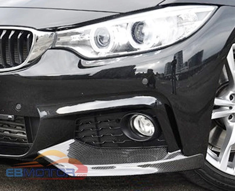 P Style F32 Real Carbon Front Bumper Splitters for BMW F32 M Tech Bumper Only 1pair B232