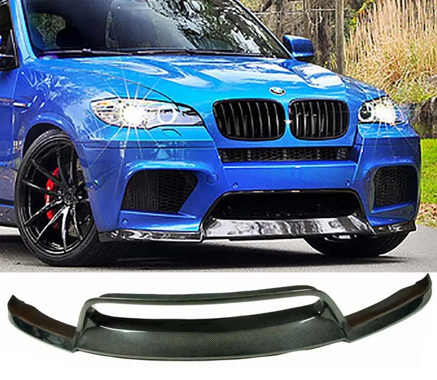 REAL CARBON FIBER FRONT LIP SPOILER SPLITTER FOR BMW E71 X6M E70 X5M X5 M X6 M 10-14 B242