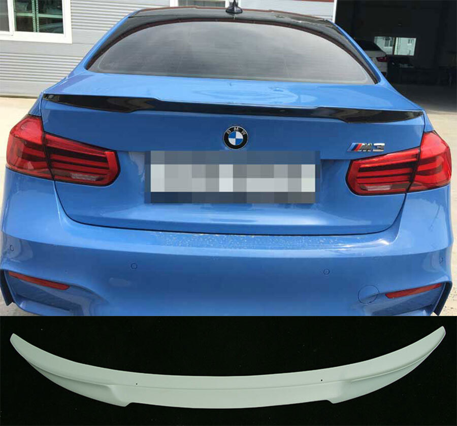 Unpaint V Style Trunk Spoiler For BMW 3-Series F30 F80 M3 4D Sedan 12-18