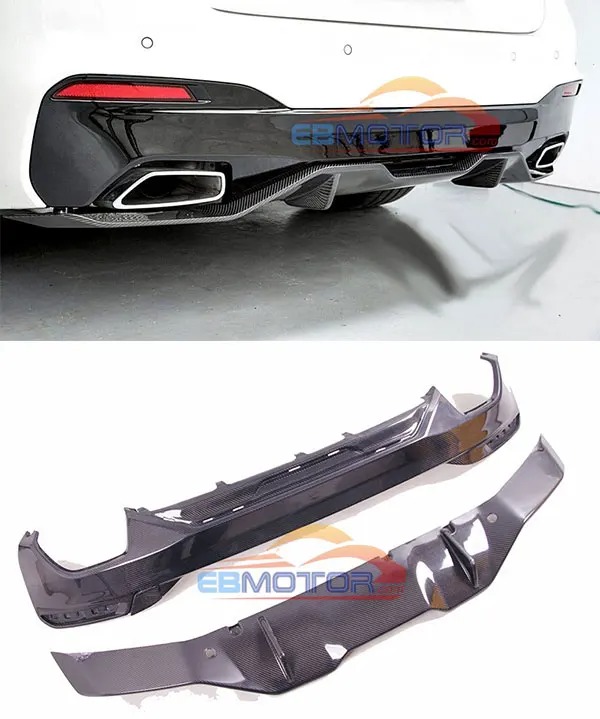 MP Style Real carbon fiber Rear Bumper Lip Protector diffuser 1pair set for BMW G30 G31 G32 5 Series M sport 2017up B460