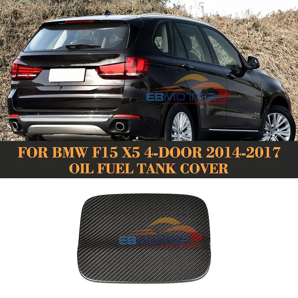 Real Carbon Fiber Car Oil Fuel Tank Cover Cap Trim for BMW F15 X5 4 Door 2014-2017 B261