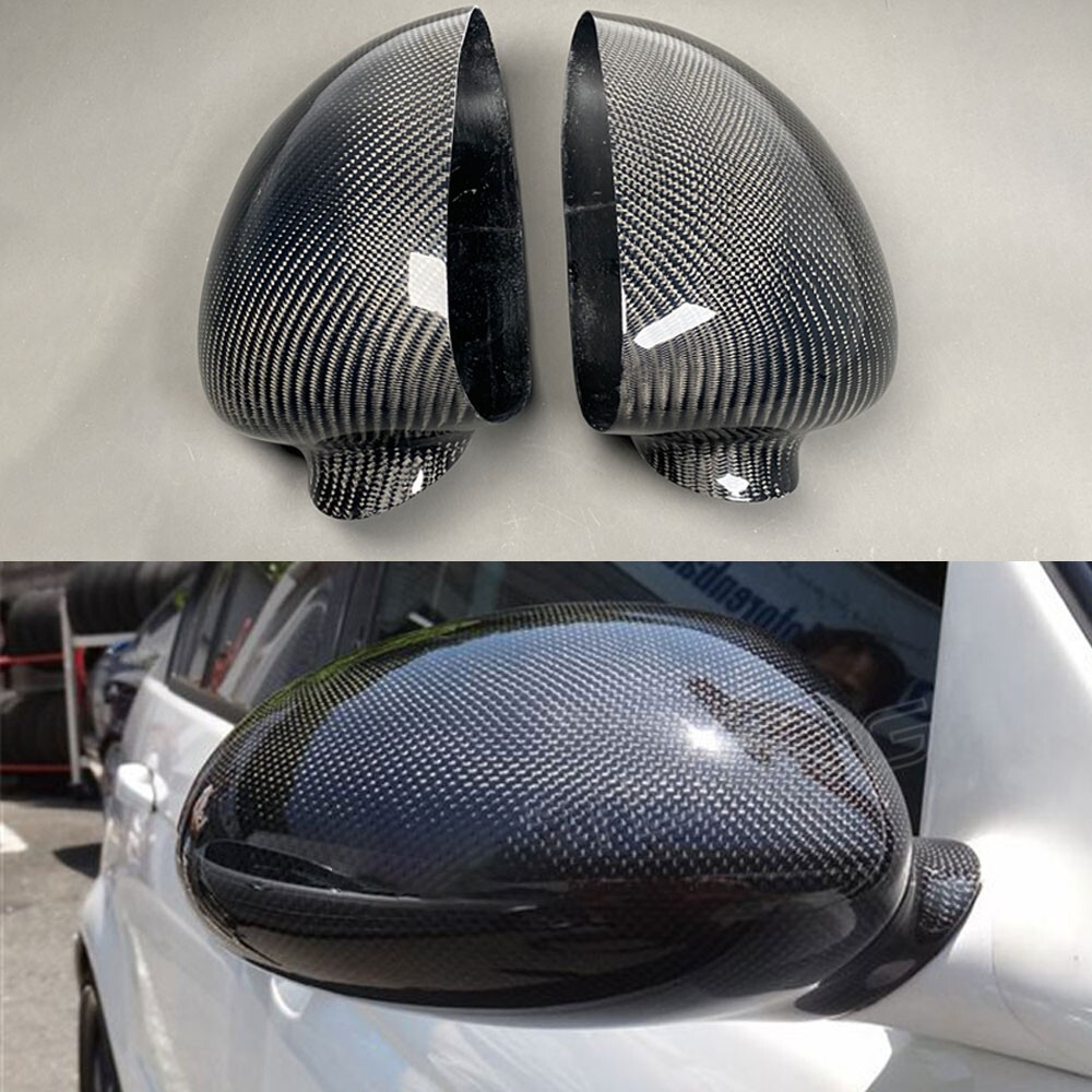 Real Carbon Fiber Rearview Mirror Cover Caps 1 pair For BMW E46 M3 1998-2006